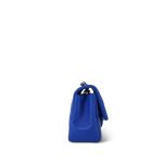 Blue Lambskin Quilted Mini Rectangular Flap Silver Hardware - Image 9