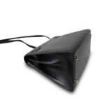 Mini Kelly Sellier 20 Black Box Calfskin Gold Plated M Circle Stamp - Image 14