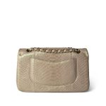 Iridescent Beige Python Classic Flap Medium LGHW - Image 3