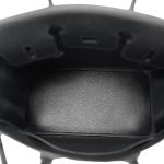 Birkin 25 Black Epsom Palladium Plated M Square Stamp - Image 9