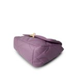 20B Purple Goatskin Quilted 19 Flap Small Mixed Hardware - Image 9