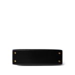 Mini Kelly 20 Sellier Black Box Calfskin Gold Plated B Stamp - Image 5