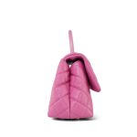 21P Pink Caviar Quilted Lizard Embossed Coco Handle Small Light Gold Hardware - Image 5