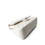 White Caviar Quilted Classic Flap Small LGHW - Image 7