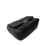 Black Lambskin Quilted 19 Flap Small Mixed Hardware - Image 10