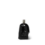 Black Lambskin Quilted Mini Crystal Top Handle LGHW - Image 8