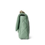 23P Light Green Lambskin Quilted Funkytown Flap Bag Antique Gold Hardware - Image 4