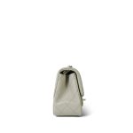 22C Grey Lambskin Quilted Mini Square Flap Light Gold Hardware - Image 5