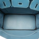 Birkin 30 Bleu Jean Veau Togo Palladium Plated I Square Stamp - Image 11
