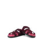 Chypre Sandals Rouge Marsala Suede Goatskin Size 36