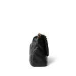 23S Black Lambskin Quilted 19 Flap Small Mixed Hardware - Image 7