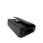 Black Caviar Quilted Classic Flap Small Gold Hardware - Image 3
