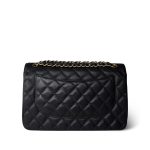 Black Caviar Quilted Jumbo Classic Flap Gold Hardware - Image 4