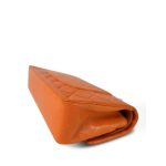 Orange Lambskin Quilted Classic Flap Medium Gold Hardware - Image 13