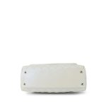 20K White Iridescent Caviar Quilted Coco Handle Medium Light Gold Hardware - Image 5