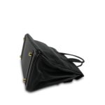 Birkin 25 Black/ Noir Swift Gold Plated A Stamp - Image 13