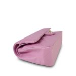 22S Pink Caviar Quilted Medium Classic Flap Light Gold Hardware - Image 9