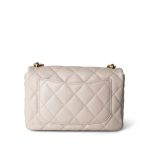 23P Light Beige Lambskin Quilted Funky Town Flap Antique GHW - Image 4