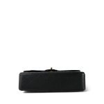 20C Black Caviar Quilted Classic Flap Medium Gold Hardware - Image 5