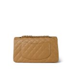 Beige Caviar Quilted Classic Flap Medium Light Gold Hardware - Image 3