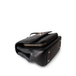 21B Black Caviar Quilted Business Affinity Flap Medium Light Gold Hardware - Image 7