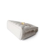 24P Shiny Aged Calfskin Quilted Nano Kelly Shopper White Aged Gold Hardware - Image 8