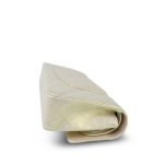 20B Iridescent White Calfskin Quilted Classic Flap Medium Light Gold Hardware - Image 13