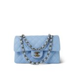 23P Light Blue Caviar Quilted Classic Flap Small Light Gold Hardware - Image 11
