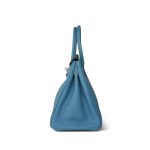 Birkin 30 Blue Jean Togo Palladium Plated [E] Stamp - Image 2