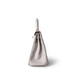 Kelly 28 Gris Perle Veau Evercolor Gold Plated D Stamp - Image 6