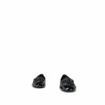 24P Black Lambskin Camellia CC Patent Cap Toe Ballerina Flats Size 36.5 - Image 2