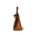 Mini Kelly Sellier Natural Sable Butler Calfskin Gold Plated Y Stamp - Image 4