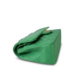 21P Green Caviar Quilted Classic Flap Small Light Gold Hardware - Image 11