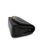 Black Lambskin Quilted Diana Flap Small Gold Hardware - Image 8