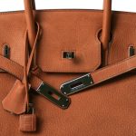 Birkin 30 Cuivre Taurillon Saddle Palladium Plated Z Stamp - Image 7