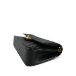 Black Caviar Quilted Medium Classic Flap Gold Hardware - Image 6