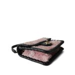 Pink/White Tweed Calfskin Braided My Own Frame Flap Bag Mini LGHW - Image 4