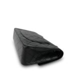 Black Lambskin Quilted Classic Flap Medium Gold Hardware - Image 5
