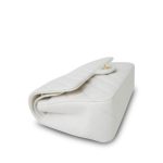 White Caviar Quilted Classic Flap Medium Light Gold Hardware - Image 9