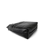 23S Shiny Black Calfskin Quilted Mini 22 Pearl Strap Bag Aged Gold Hardware - Image 10