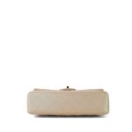 21S Pearly Beige Lambskin Quilted Classic Flap Medium Light Gold Hardware - Image 9