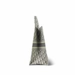 Dior Ecru and Gray Dior Oblique Embroidery Book Tote Large - Image 11