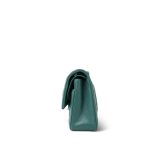 Dark Green Lambskin Quilted Classic Flap Medium Light Gold Hardware - Image 2