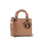 Nude/ Rose Lady Dior Patent Cannage Small