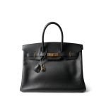 Birkin 35 Black Ardennes Gold Plated [F] Stamp