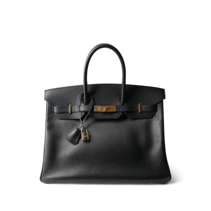 Birkin 35 Black Ardennes Gold Plated [F] Stamp