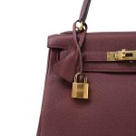 Kelly 25 Retourne Rouge H Togo Gold Plated Y Stamp - Image 3