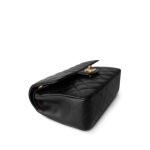 Black Lambskin Quilted Classic Flap Small Light Gold Hardware - Image 10