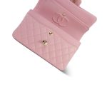 22C Sakura Pink Caviar Quilted Small Classic Flap LGHW - Image 13