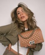 21K Caramel Caviar Quilted Boy Bag Old Medium Light Gold Hardware - Image 6